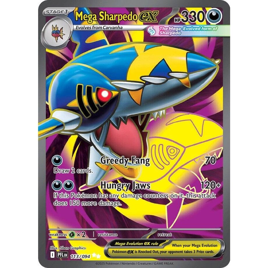 Image for Mega Sharpedo ex (113/094) (PFL) - Pokemon