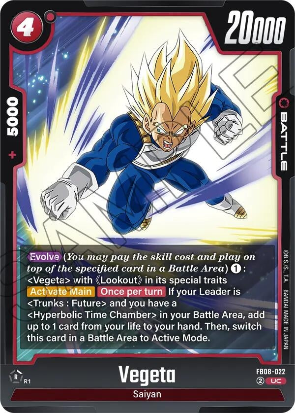 Image for Vegeta - FB08-022 (FB08-022) (FB08) - Dragon Ball Super: Fusion World