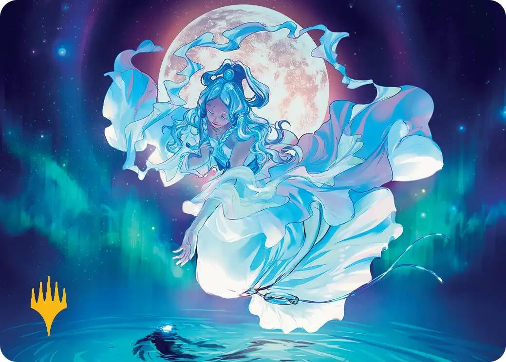 Image for Yue, the Moon Spirit Art Card (Gold-Stamped Planeswalker Symbol) (7) - Magic: The Gathering