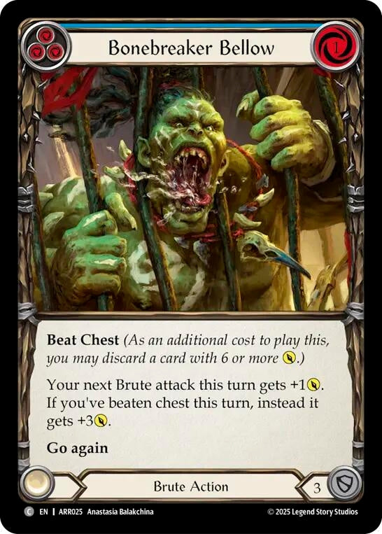 Image for Bonebreaker Bellow (Blue) (ARR025) - Flesh and Blood TCG