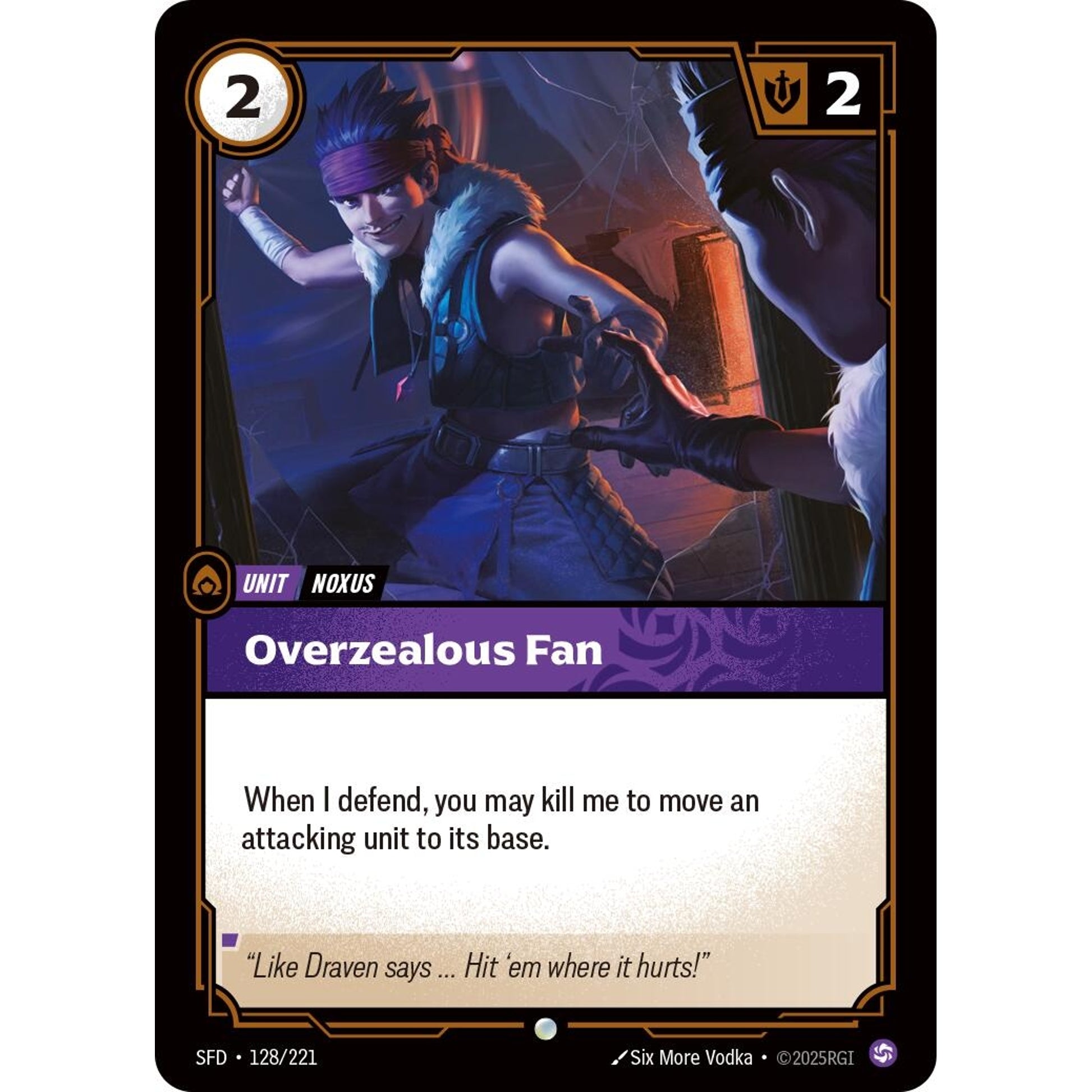 Image for Overzealous Fan (128/221) (SFD) - Riftbound: League of Legends Trading Card Game