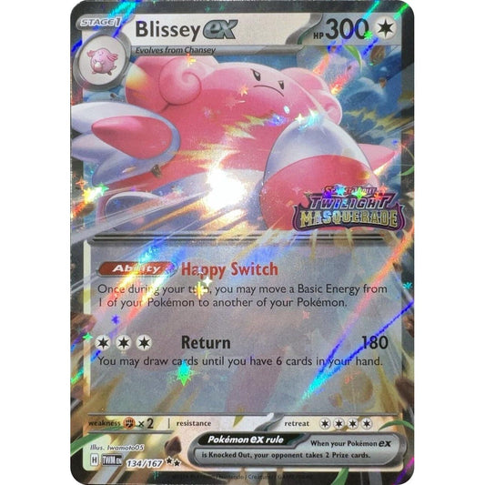 Image for Blissey ex (Twilight Masquerade Stamped) (134/167) (MCAP) - Pokemon