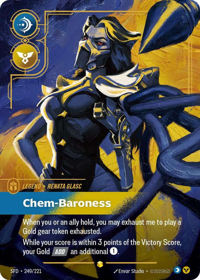 Image for Renata Glasc, Chem-Baroness (Overnumbered) (249/221) (SFD) - Riftbound: League of Legends Trading Card Game