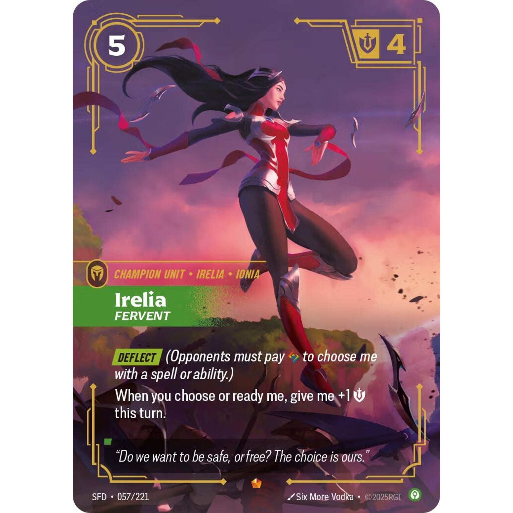 Image for Irelia, Fervent (057/221) (SFD) - Riftbound: League of Legends Trading Card Game