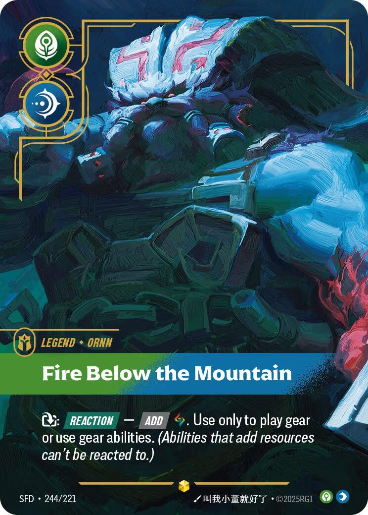 Image for Ornn, Fire Below the Mountain (Overnumbered) (244/221) (SFD) - Riftbound: League of Legends Trading Card Game