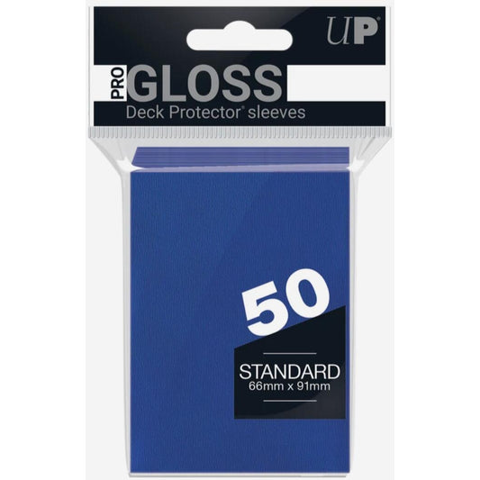 Image for PRO-Gloss Standard Deck Protectors - Blue (50-Pack) (Modern Logo) - Card Sleeves