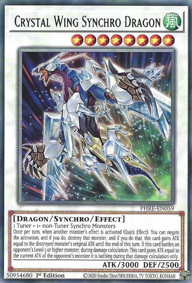 Image for Crystal Wing Synchro Dragon (PHRE-EN059) (PHRE) - YuGiOh