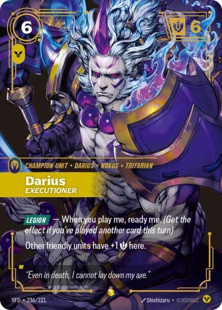 Image for Darius, Executioner (Overnumbered) (236/221) (SFD) - Riftbound: League of Legends Trading Card Game