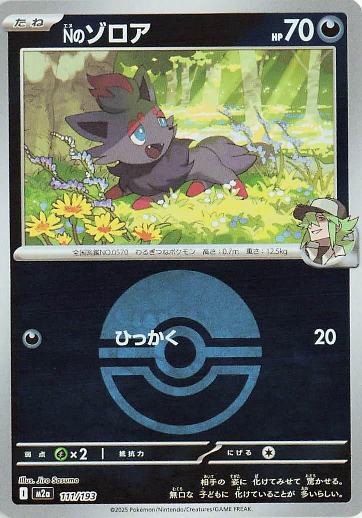 Image for N's Zorua (Poke Ball Pattern) (111/193) (M2a) - Pokemon Japan