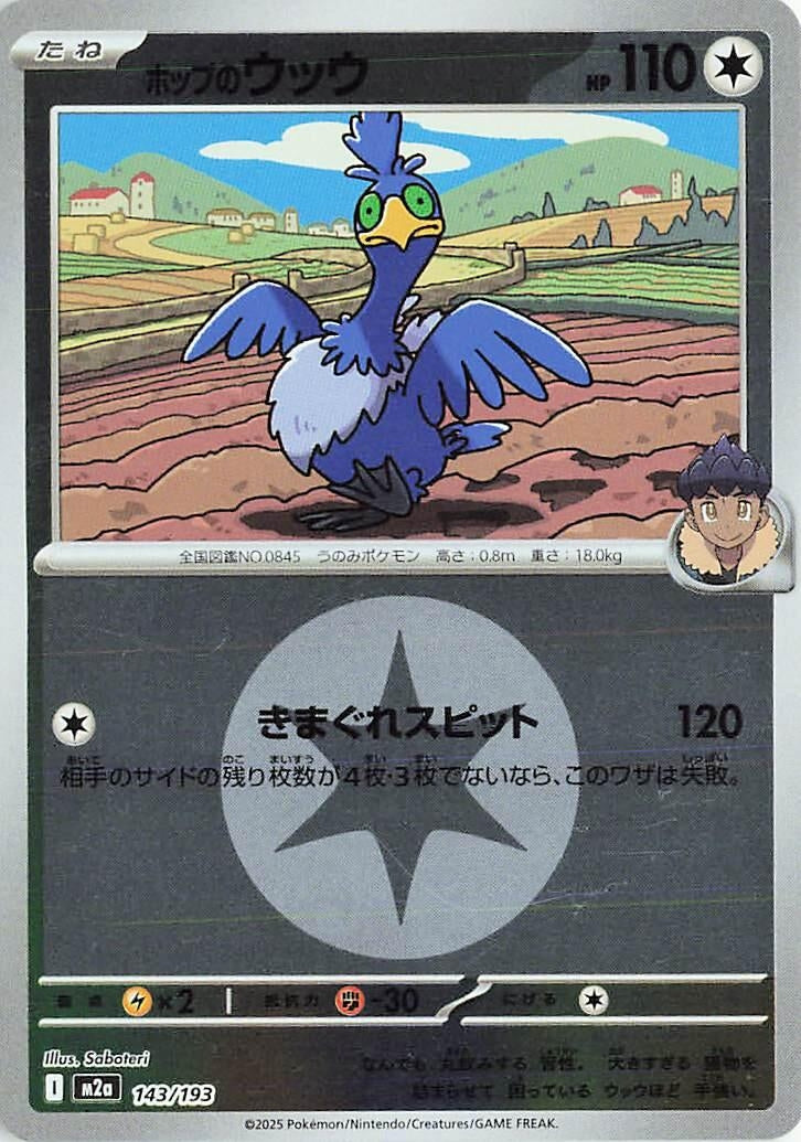 Image for Hop's Cramorant (Energy Symbol Pattern) (143/193) (M2a) - Pokemon Japan