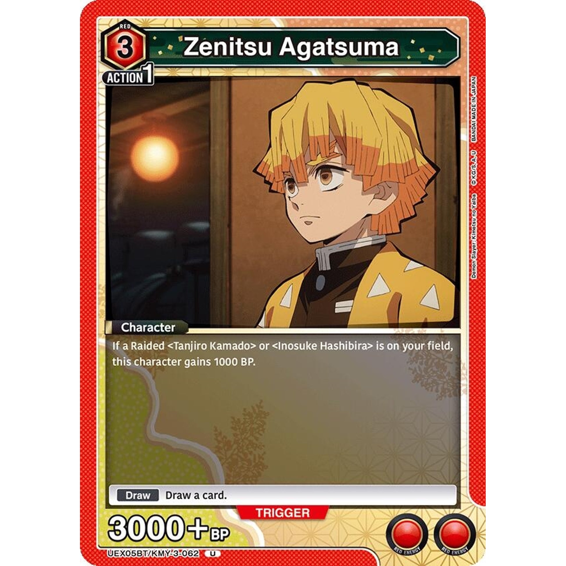 Image for Zenitsu Agatsuma (UEX05BT/KMY-3-062) (UEX05BT) - Union Arena