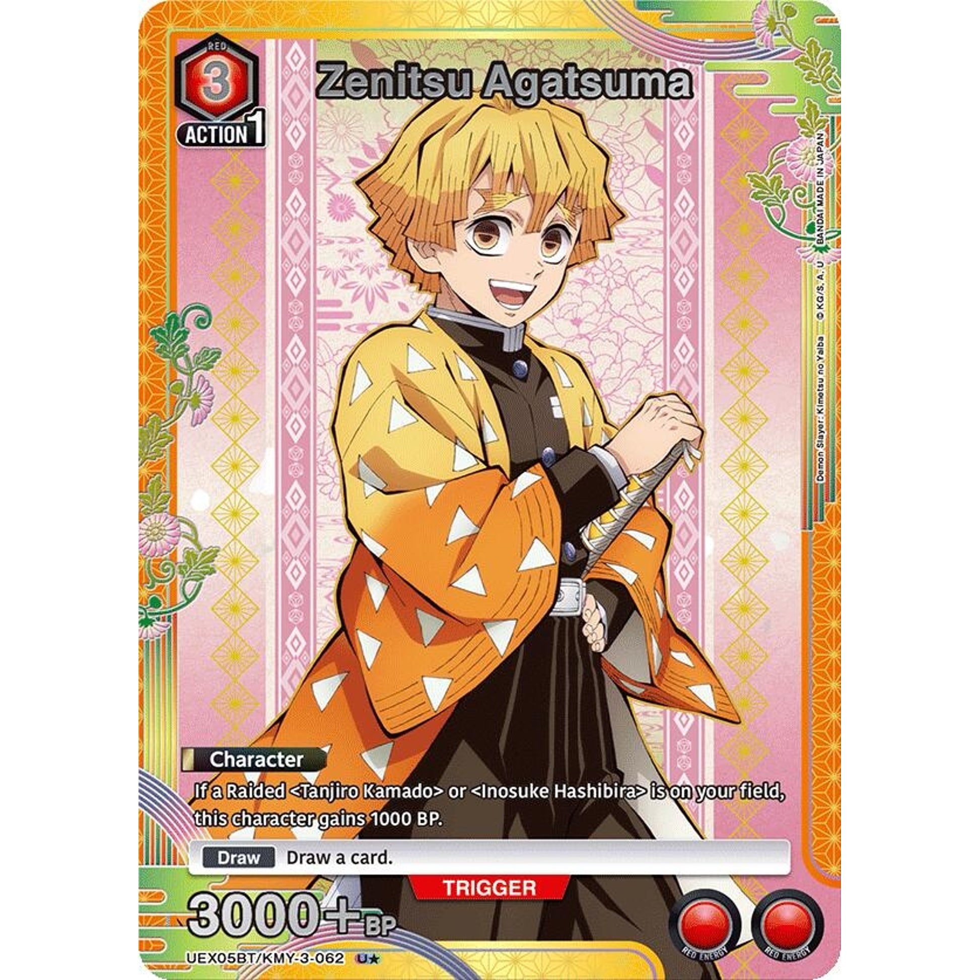 Image for Zenitsu Agatsuma (U*) (UEX05BT/KMY-3-062) (UEX05BT) - Union Arena