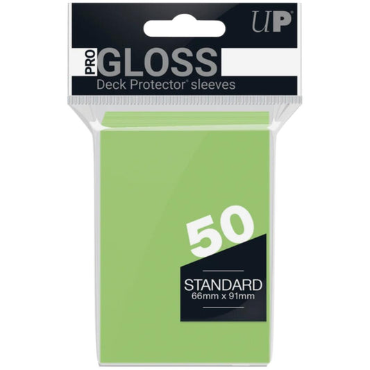Image for PRO-Gloss Standard Deck Protectors - Lime Green (50-Pack) (Modern Logo) - Card Sleeves