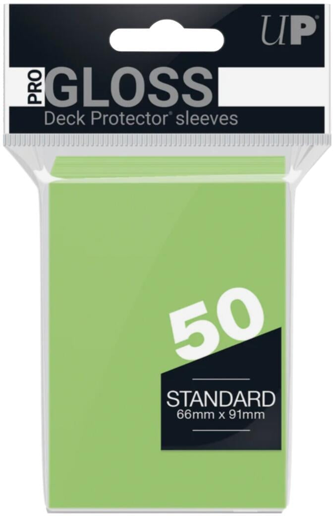 Image for PRO-Gloss Standard Deck Protectors - Lime Green (50-Pack) (Modern Logo) - Card Sleeves