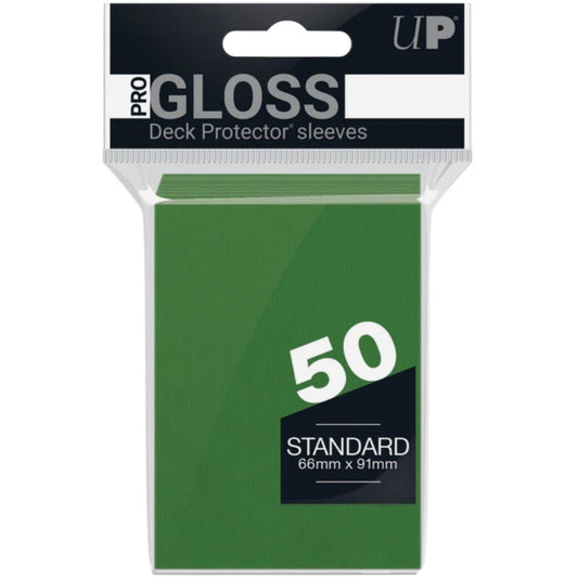 Image for PRO-Gloss Standard Deck Protectors - Green (50-Pack) (Modern Logo) - Card Sleeves