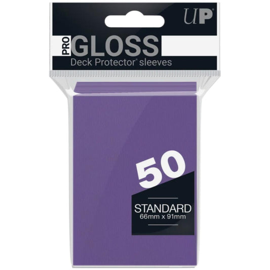 Image for PRO-Gloss Standard Deck Protectors - Purple (50-Pack) (Modern Logo) - Card Sleeves