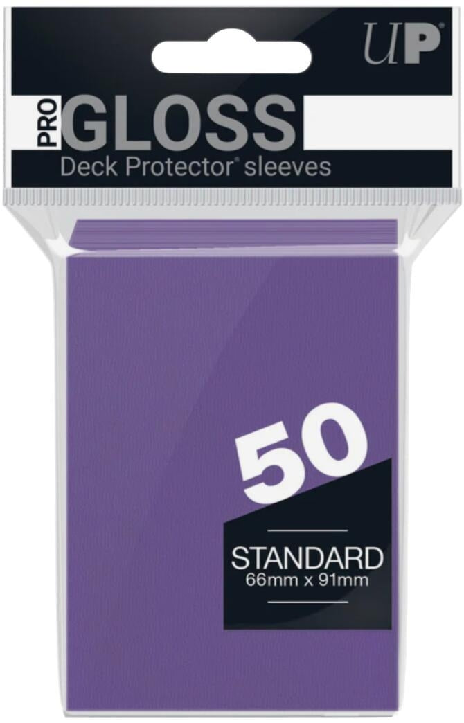Image for PRO-Gloss Standard Deck Protectors - Purple (50-Pack) (Modern Logo) - Card Sleeves