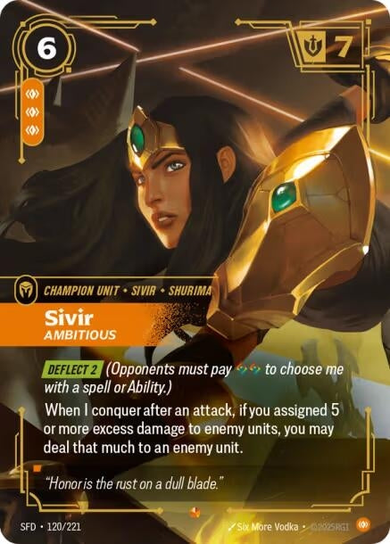 Image for Sivir, Ambitious (120/221) (SFD) - Riftbound: League of Legends Trading Card Game