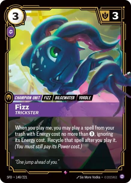 Image for Fizz, Trickster (140/221) (SFD) - Riftbound: League of Legends Trading Card Game