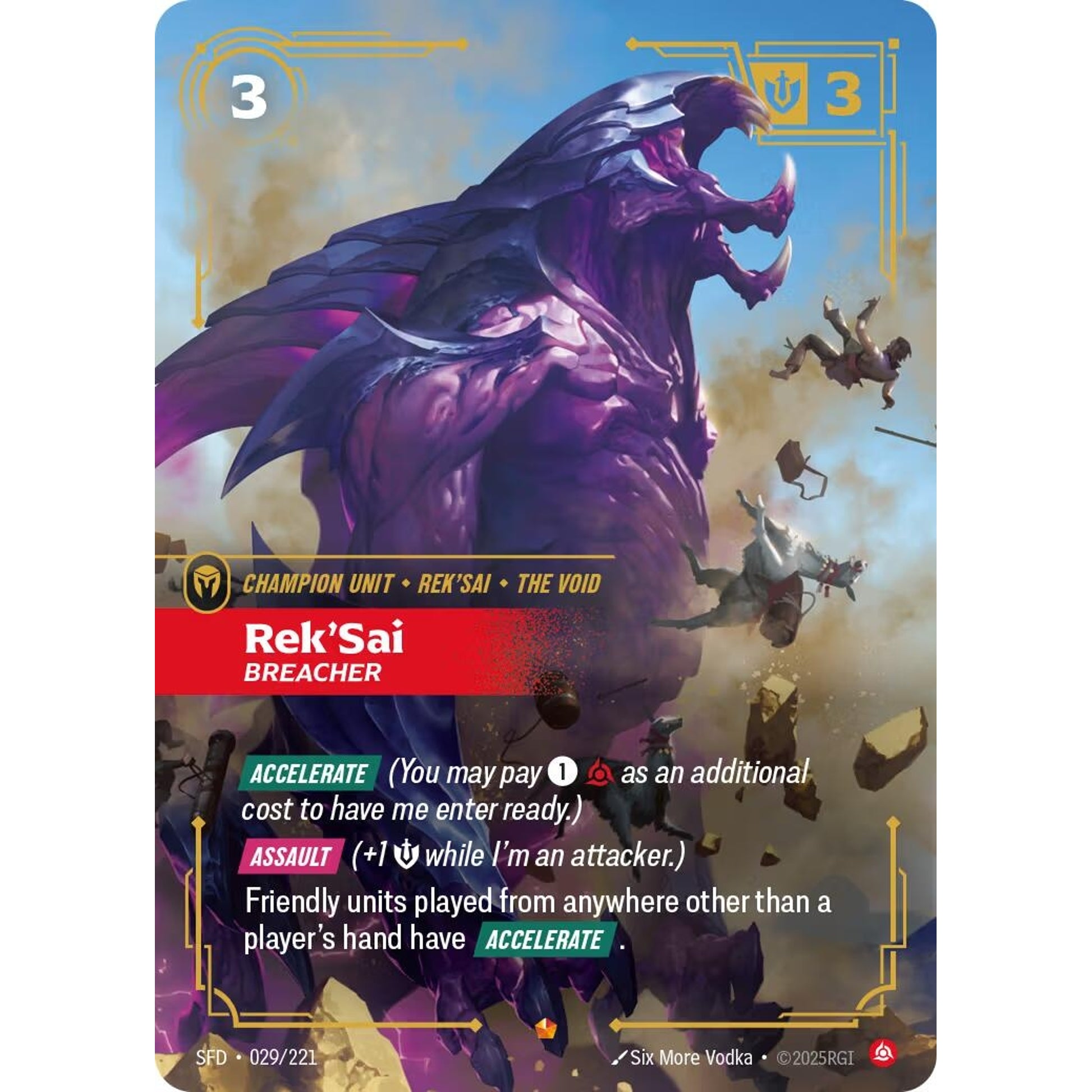 Image for Rek'Sai, Breacher (029/221) (SFD) - Riftbound: League of Legends Trading Card Game