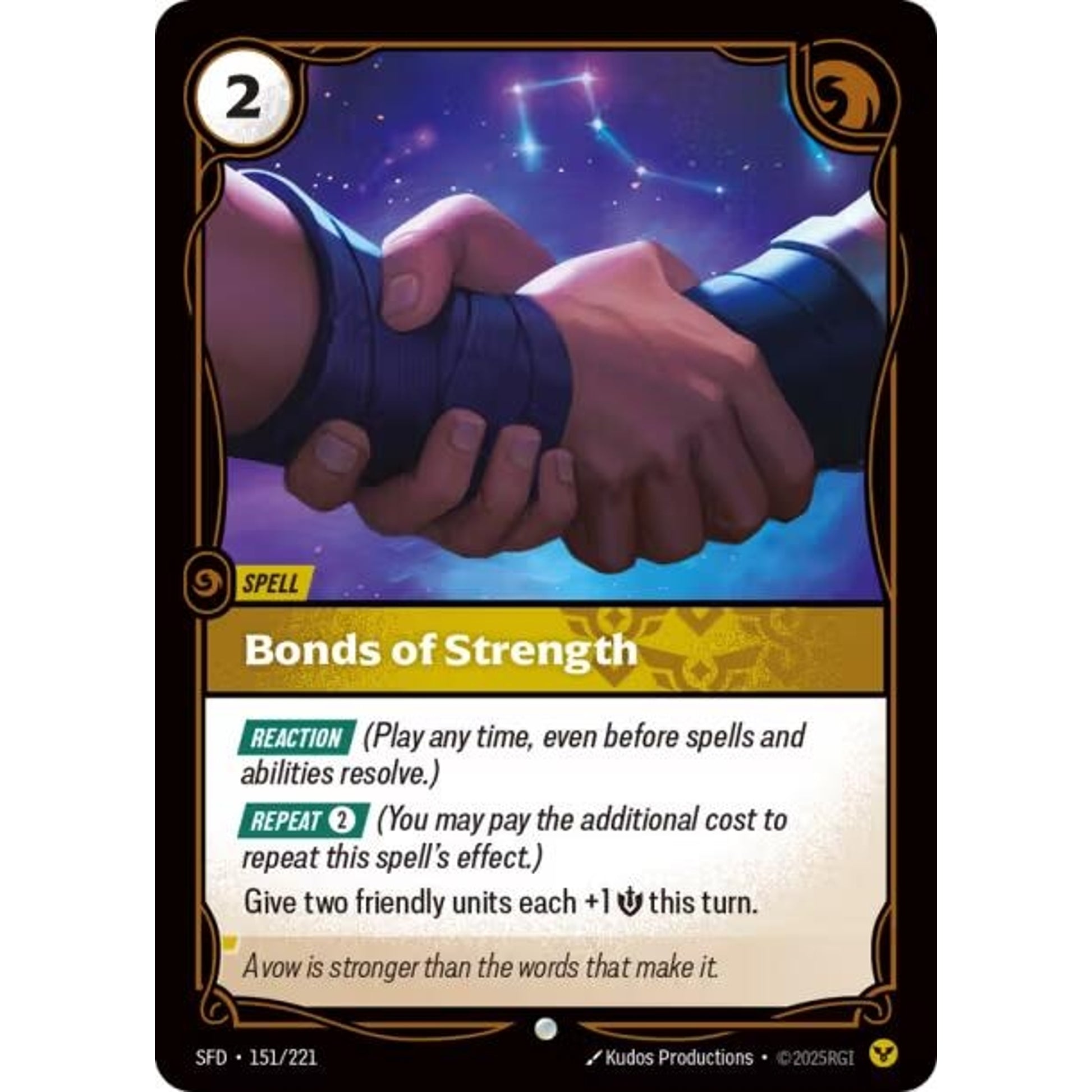 Image for Bonds of Strength (151/221) (SFD) - Riftbound: League of Legends Trading Card Game