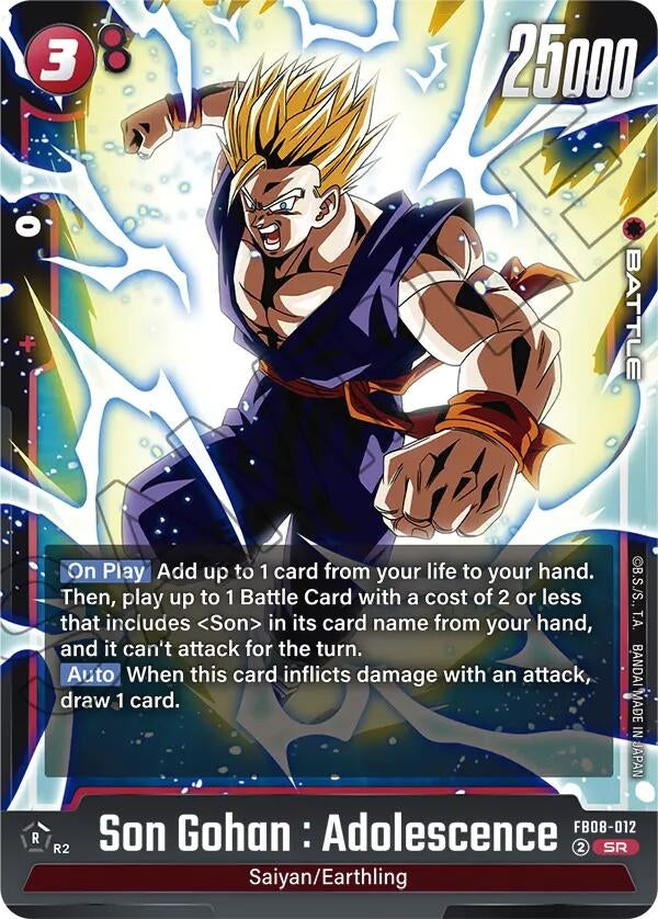 Image for Son Gohan : Adolescence - FB08-012 (FB08-012) (FB08) - Dragon Ball Super: Fusion World