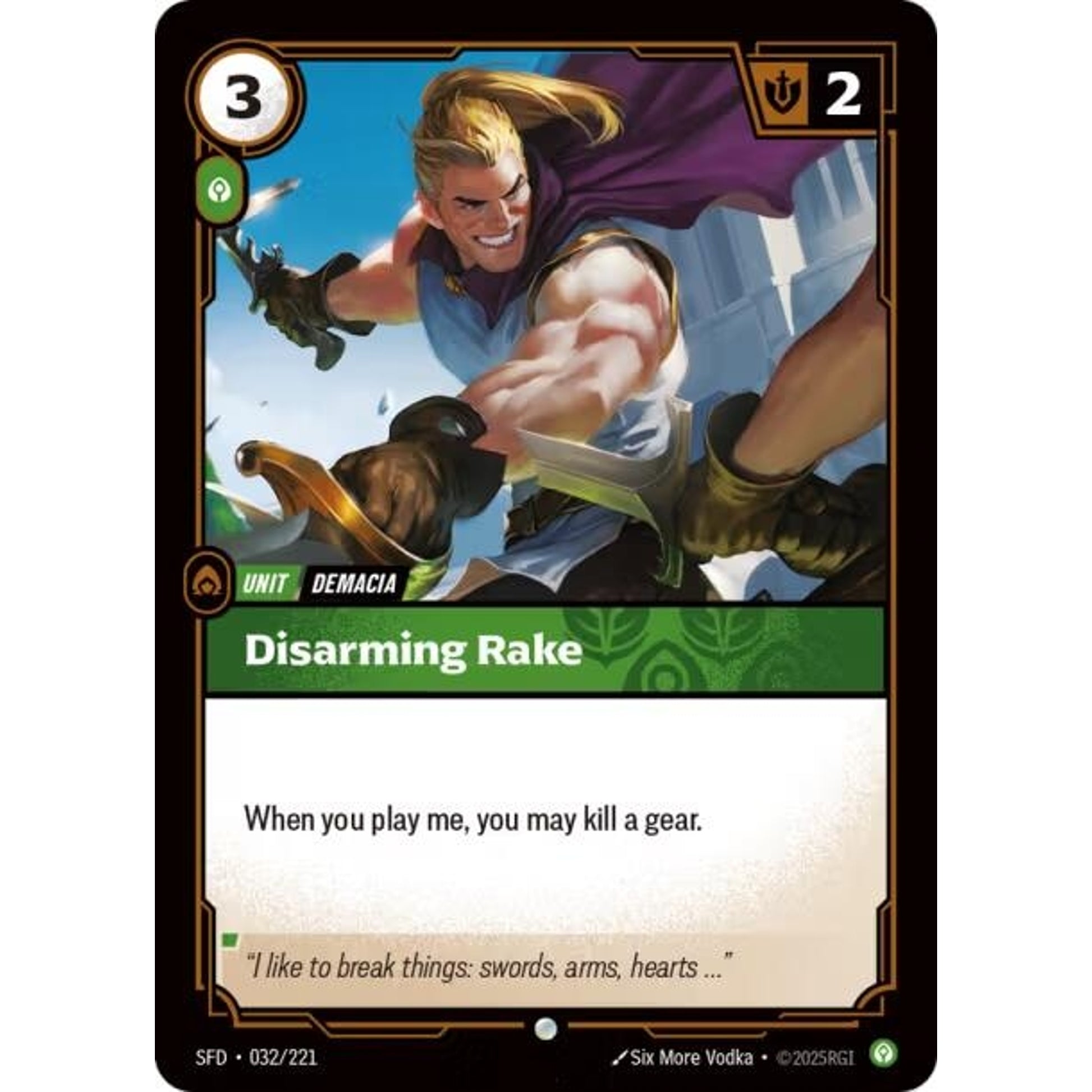 Image for Disarming Rake (032/221) (SFD) - Riftbound: League of Legends Trading Card Game