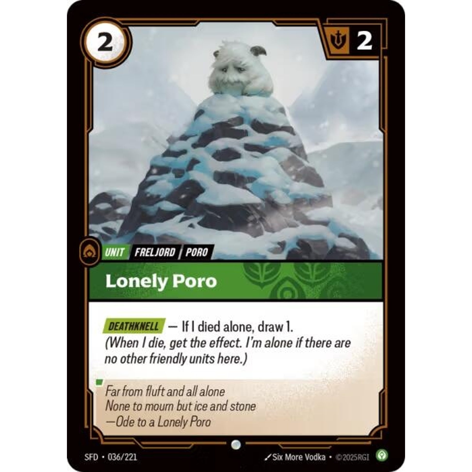 Image for Lonely Poro (036/221) (SFD) - Riftbound: League of Legends Trading Card Game