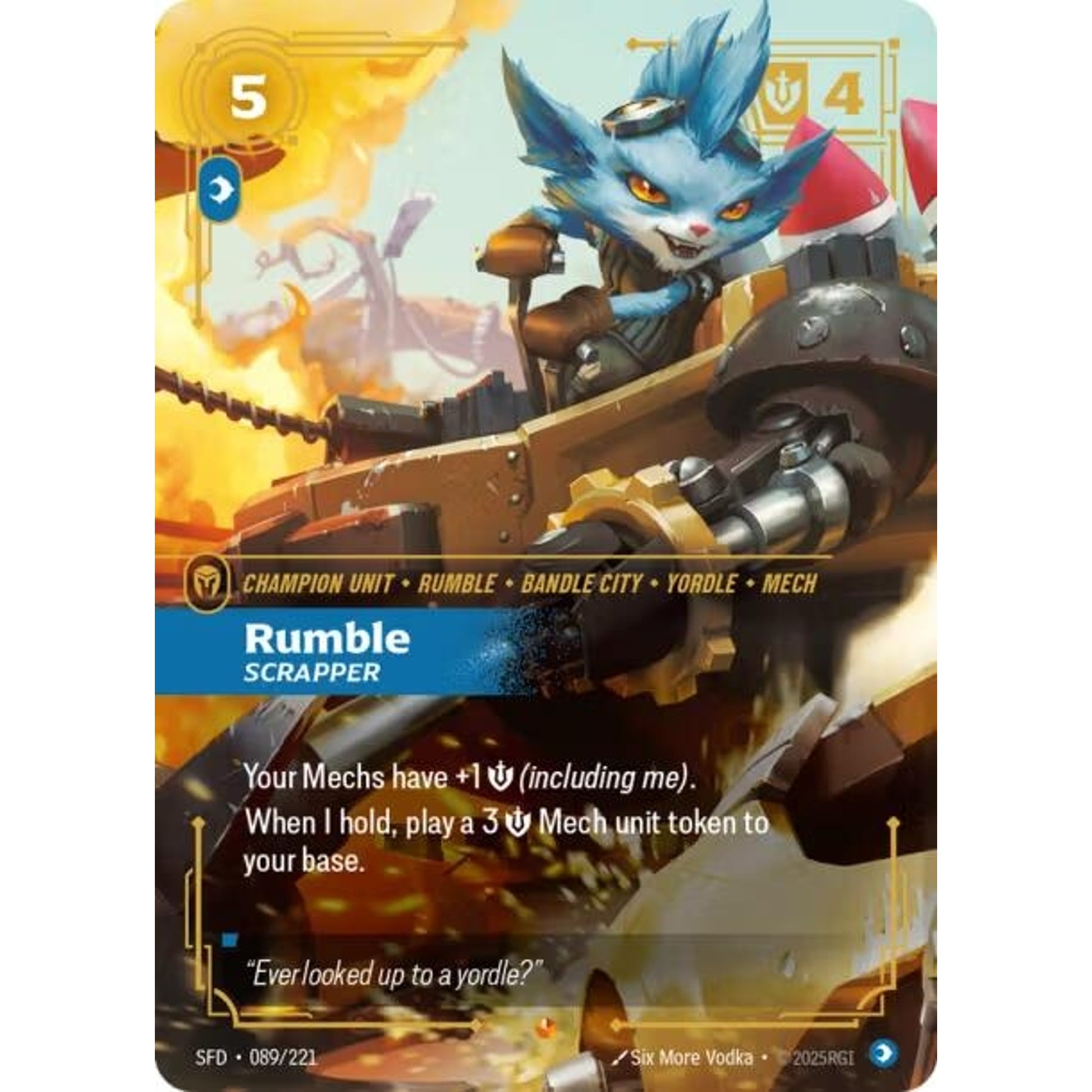 Image for Rumble, Scrapper (089/221) (SFD) - Riftbound: League of Legends Trading Card Game