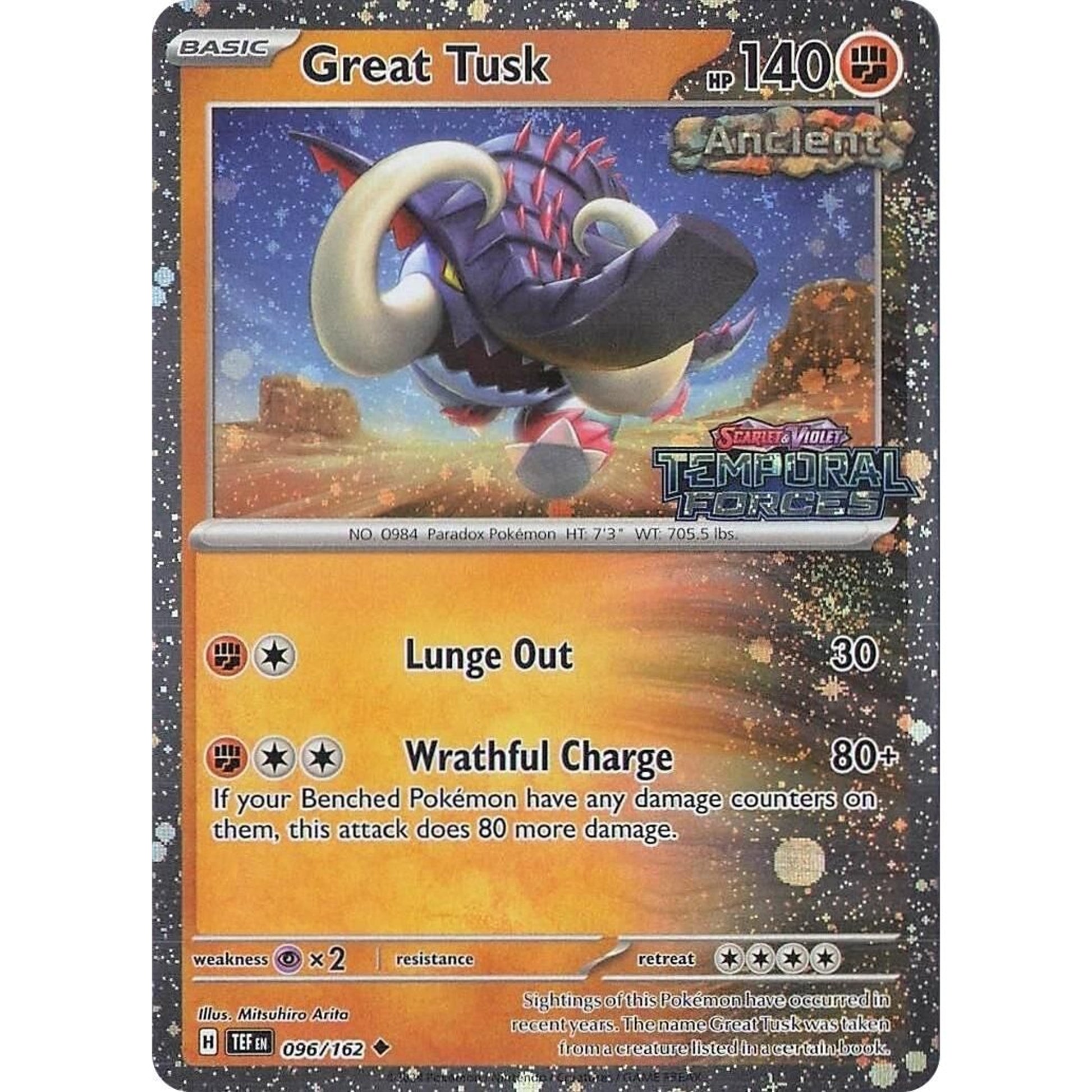 Image for Great Tusk - 096/162 (Temporal Forces Stamped) (096/162) (MCAP) - Pokemon