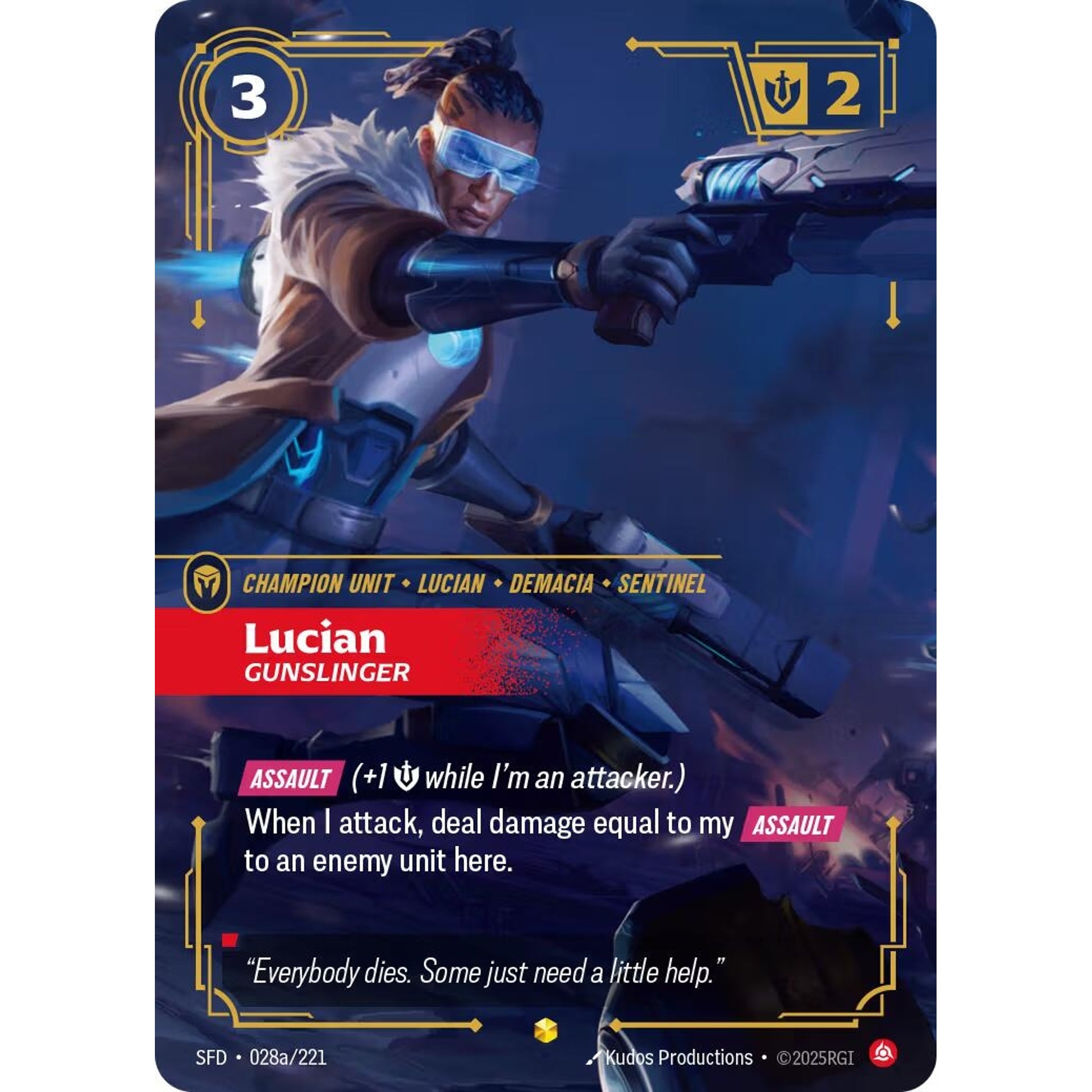 Image for Lucian, Gunslinger (Alternate Art) (028a/221) (SFD) - Riftbound: League of Legends Trading Card Game