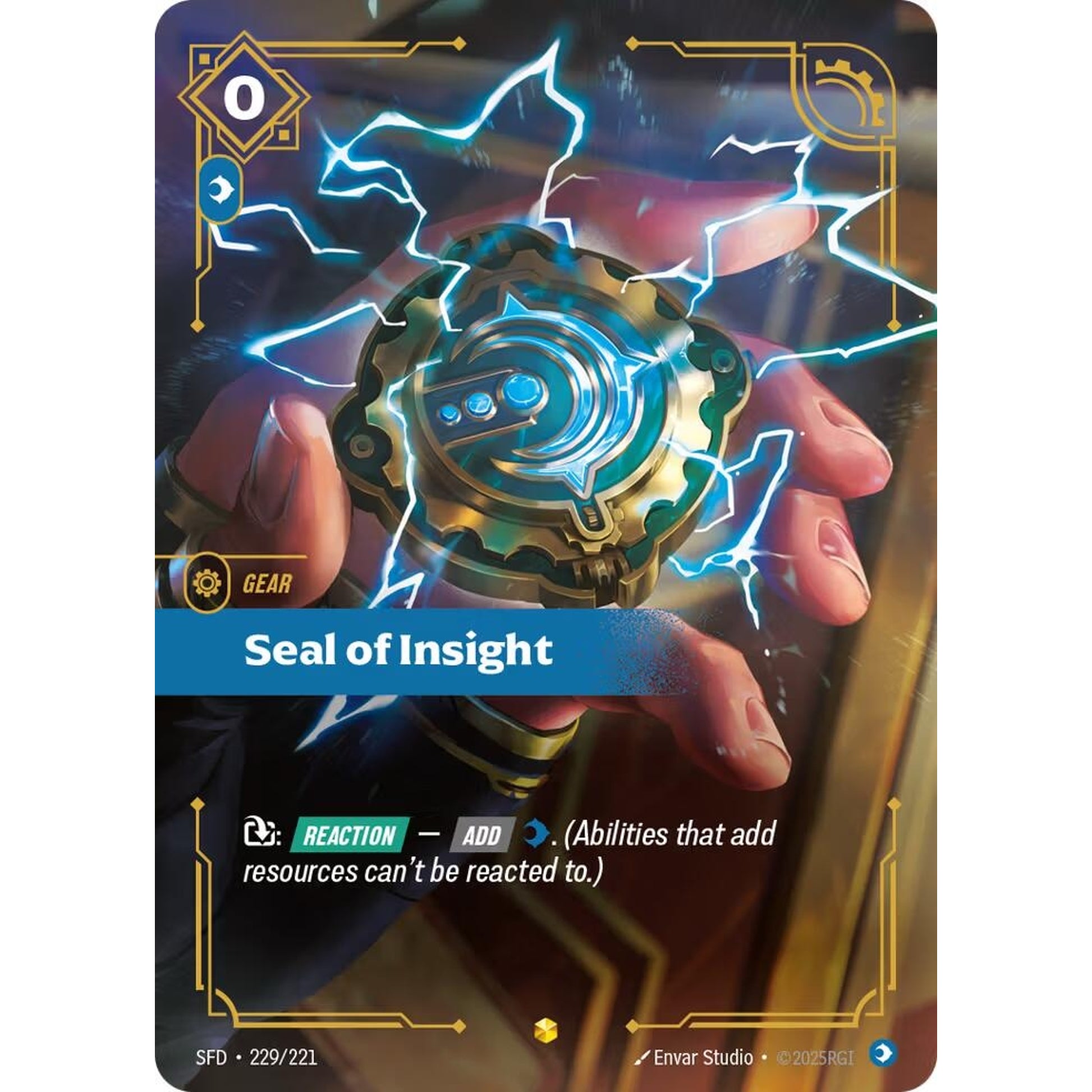 Image for Seal of Insight (Overnumbered) (229/221) (SFD) - Riftbound: League of Legends Trading Card Game