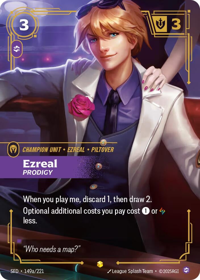 Image for Ezreal, Prodigy (Alternate Art) (149a/221) (SFD) - Riftbound: League of Legends Trading Card Game