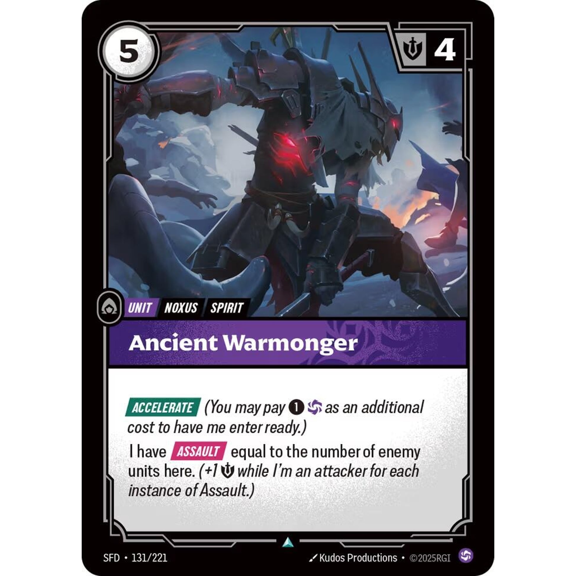 Image for Ancient Warmonger (131/221) (SFD) - Riftbound: League of Legends Trading Card Game