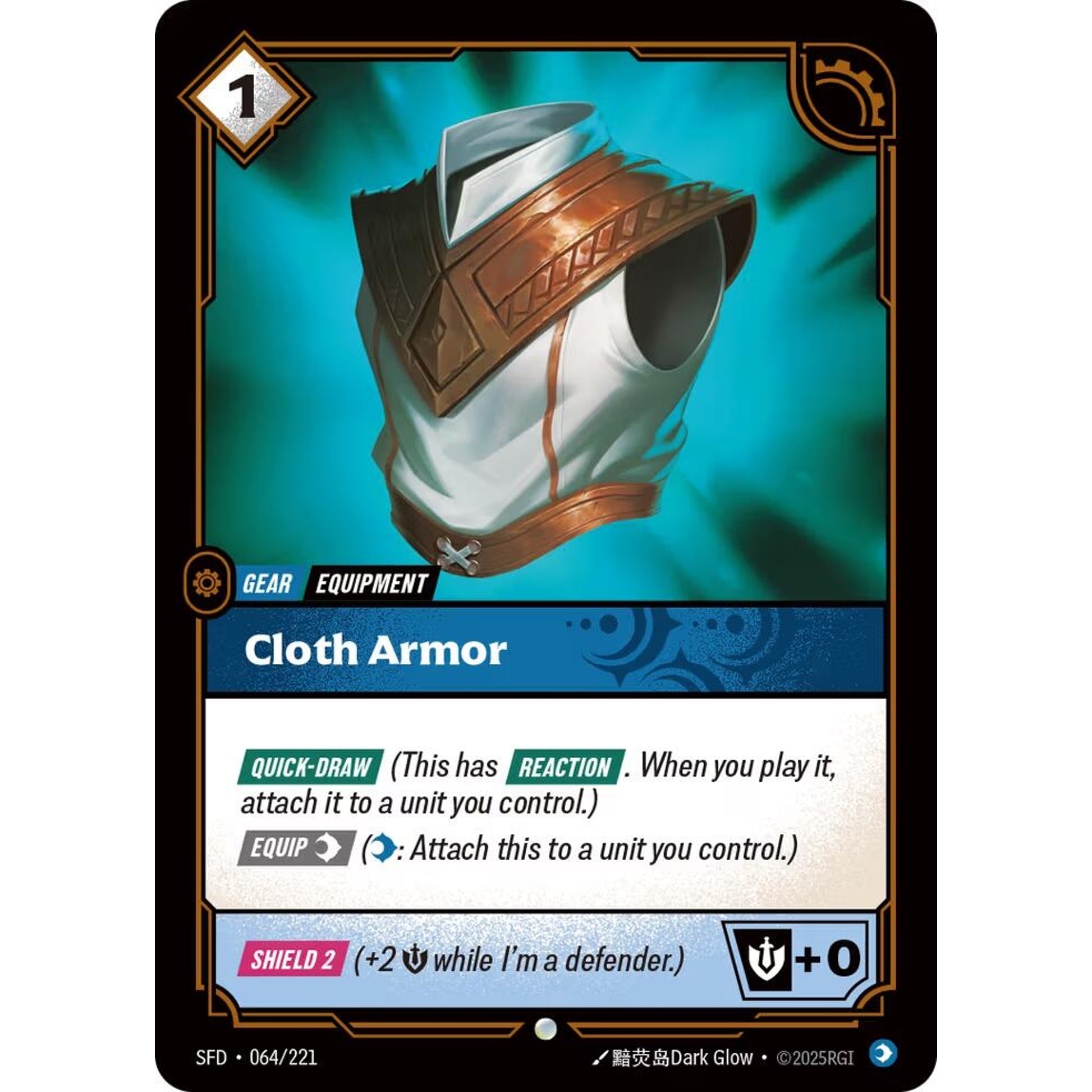 Image for Cloth Armor (064/221) (SFD) - Riftbound: League of Legends Trading Card Game