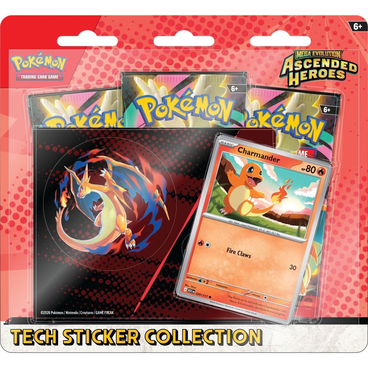 Image for Mega Evolution: Ascended Heroes Tech Sticker Collection - Charmander - Pokemon