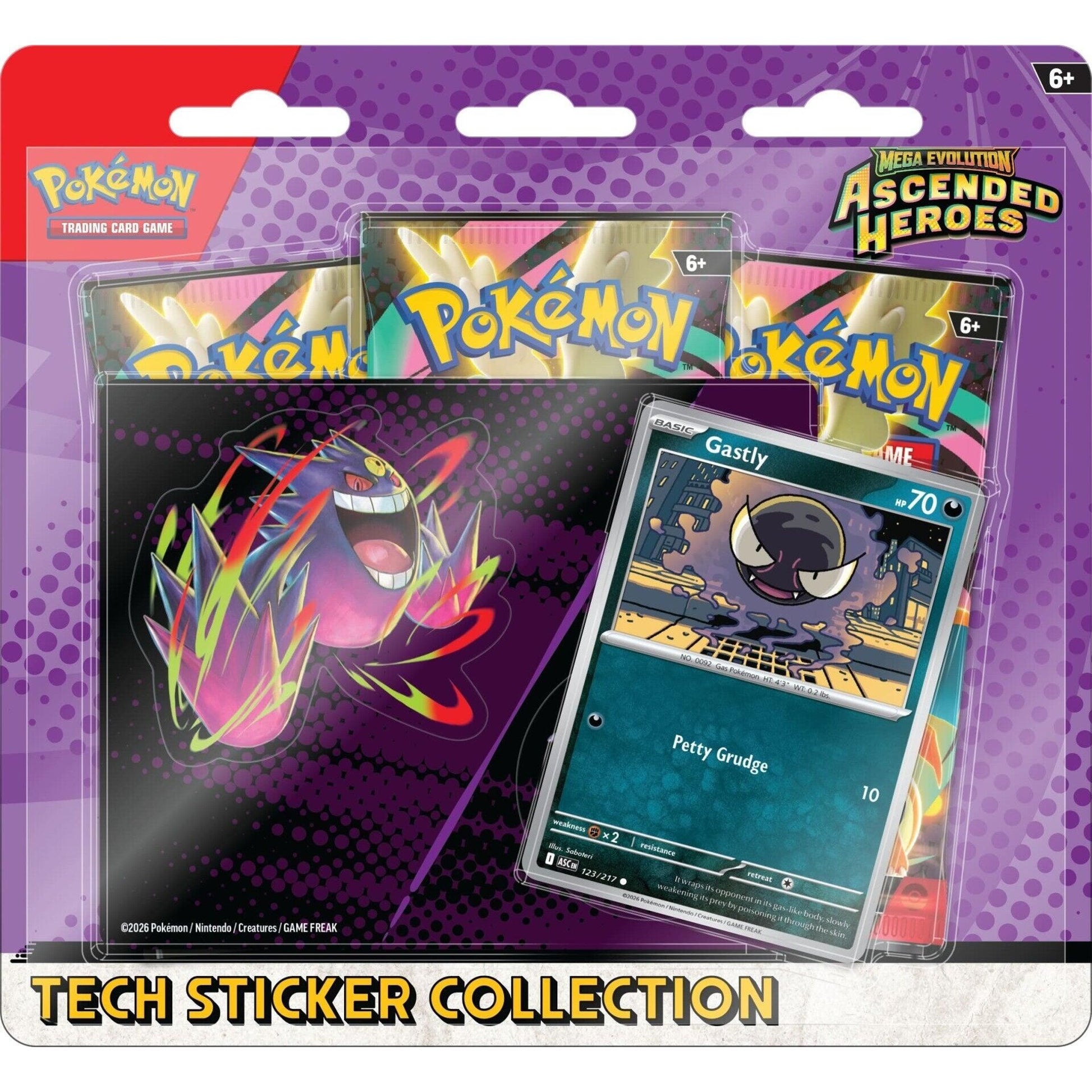 Image for Mega Evolution: Ascended Heroes Tech Sticker Collection - Gastly - Pokemon