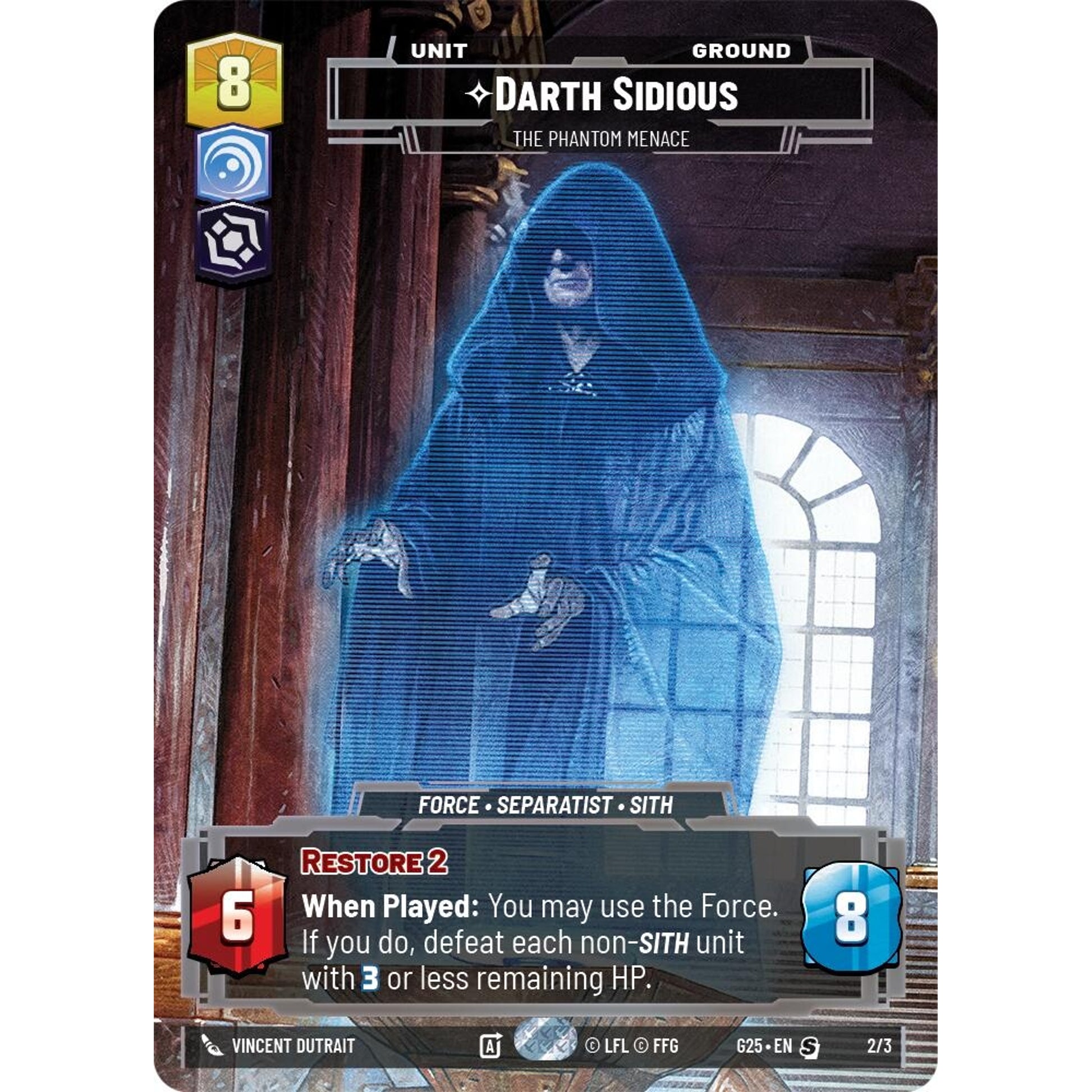 Image for Darth Sidious - The Phantom Menace (2/3) (GFT) - Star Wars: Unlimited