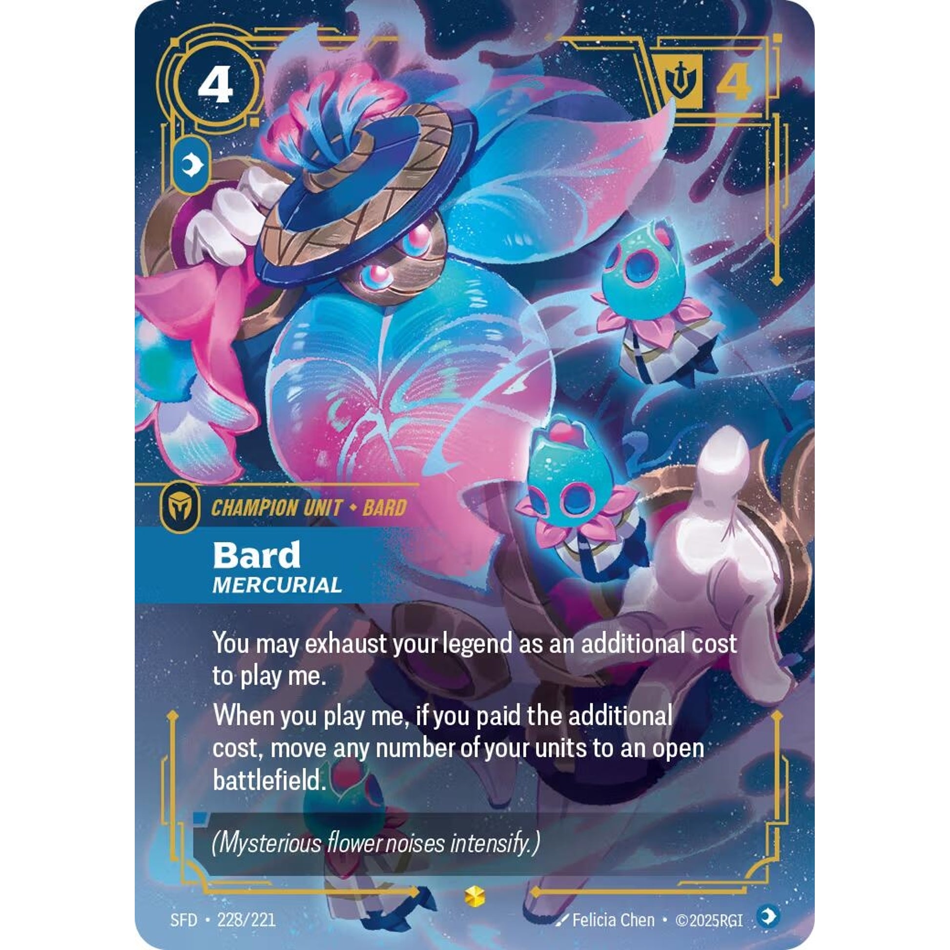 Image for Bard, Mercurial (Overnumbered) (228/221) (SFD) - Riftbound: League of Legends Trading Card Game