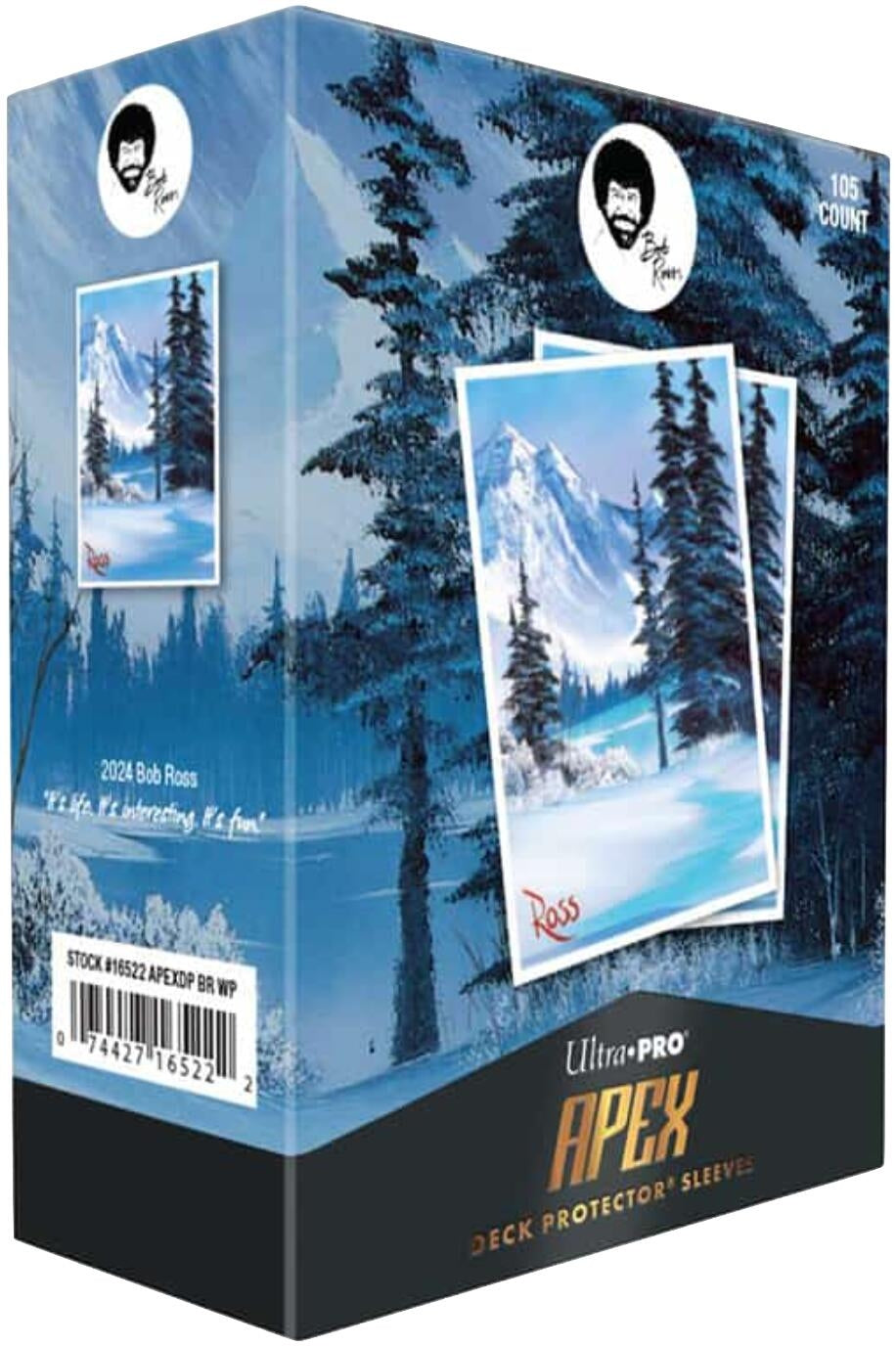 Image for Bob Ross APEX Deck Protector Sleeves - Winter Paradise (105-pack) - Card Sleeves