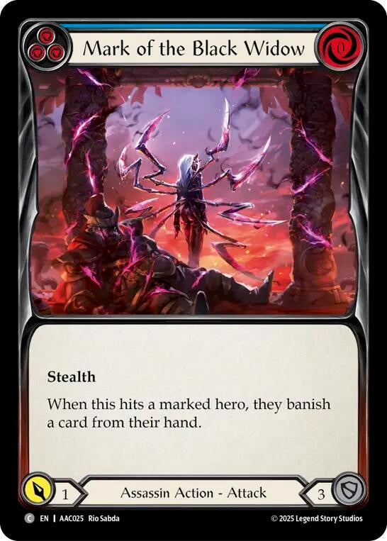 Image for Mark of the Black Widow (Blue) (AAC025) - Flesh and Blood TCG