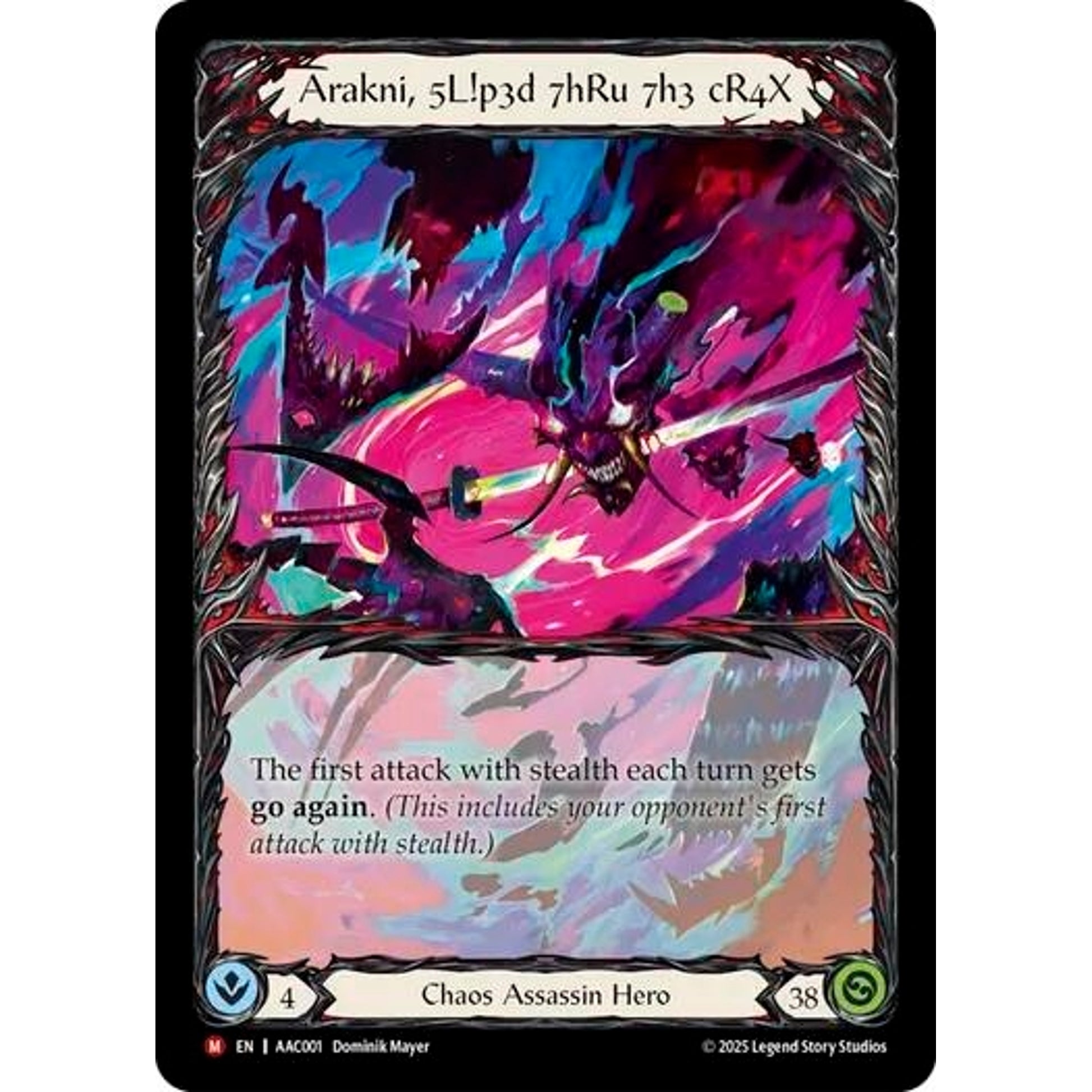 Image for Arakni, 5L!p3d 7hRu 7h3 cR4X (Extended Art) (AAC001) - Flesh and Blood TCG