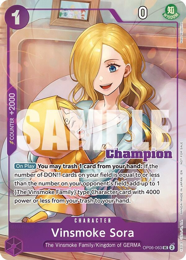 Image for Vinsmoke Sora (CS 25-26 Winner Card Set 2) (OP06-063) (OP-PR) - One Piece Card Game