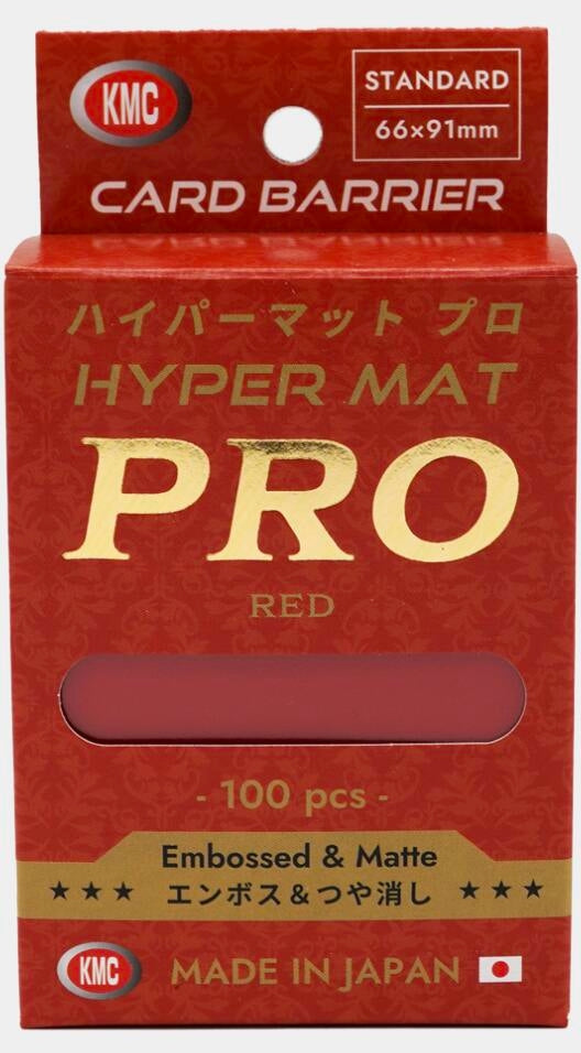 Image for KMC Card Barrier - Hyper Matte PRO - Red (100-Pack) - Card Sleeves
