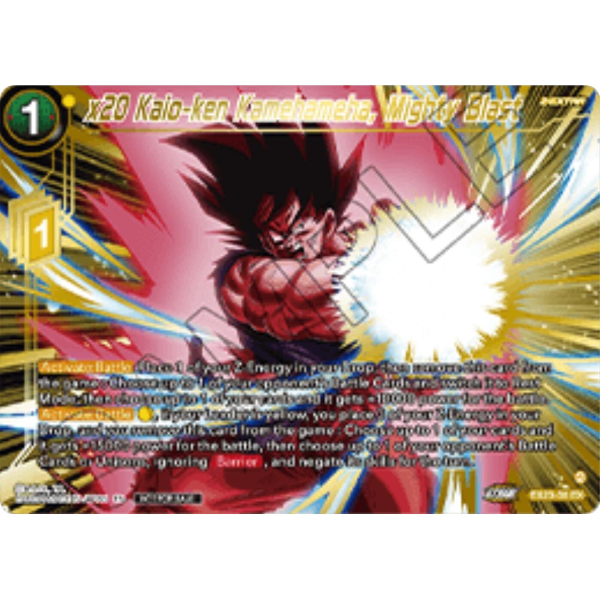 Image for x20 Kaio-ken Kamehameha, Mighty Blast (Championship 2025 Finals Premium Pack) (EX23-30) (TPR) - Dragon Ball Super: Masters