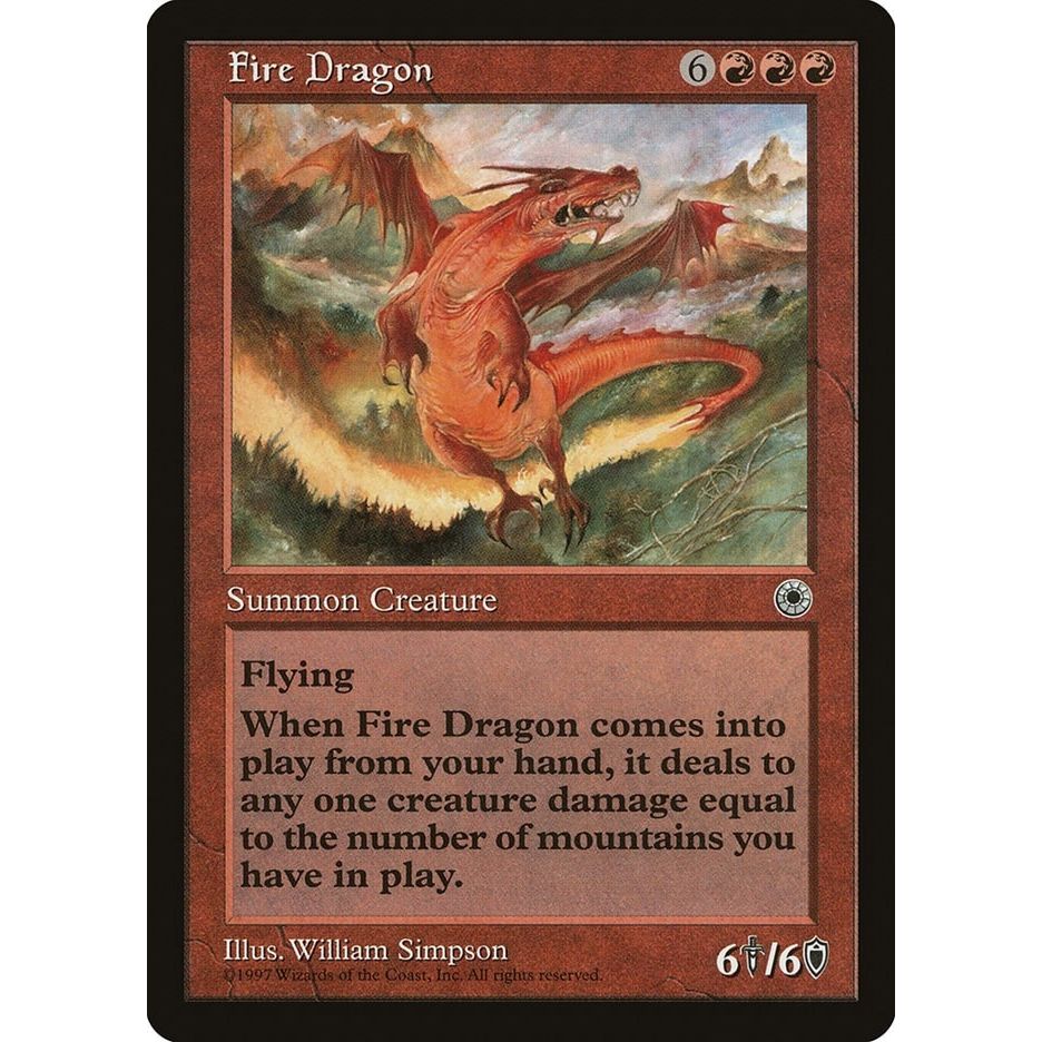 Image for Fire Dragon (POR) - Magic: The Gathering