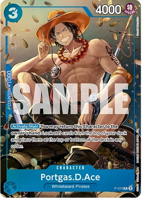 Image for Portgas.D.Ace (Tin Pack Set Vol. 2) (P-074) (OP-PR) - One Piece Card Game