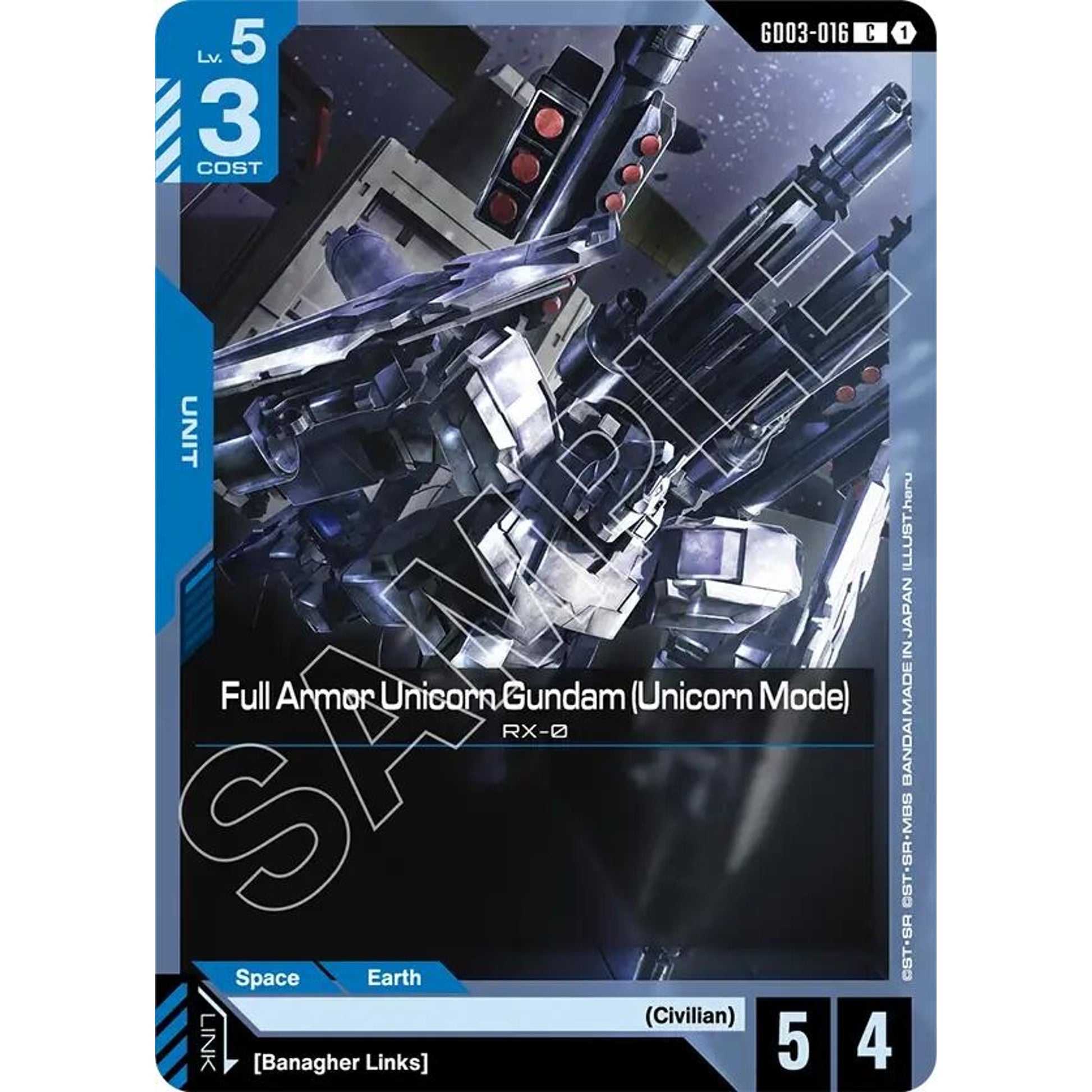 Image for Full Armor Unicorn Gundam (Unicorn Mode) (GD03-016) (GD03) - Gundam Card Game