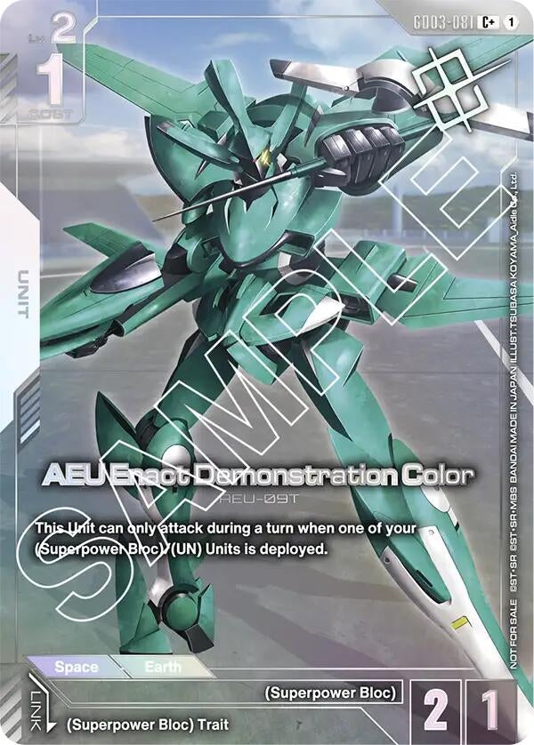 Image for AEU Enact Demonstration Color (Store Tournament Winner Pack 03) (GD03-081) (GCG-PR) - Gundam Card Game