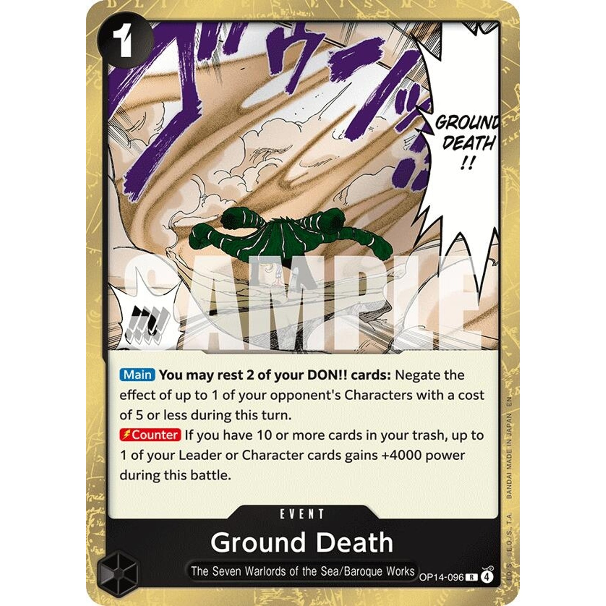 Image for Ground Death (OP14-096) - One Piece Card Game